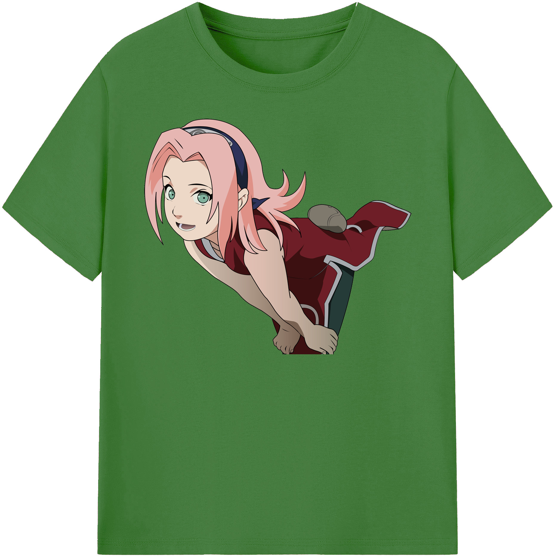 （画像用） NARUTO -ナルト- 春野サクラ Haruno Sakura レディースカジュアルプリントTシャツ（綿100％）